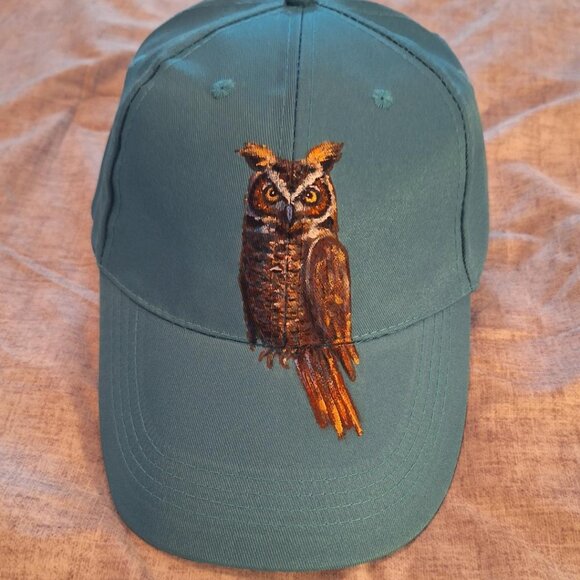 Hand-Painted Owl Hat - Picture 6 of 8
